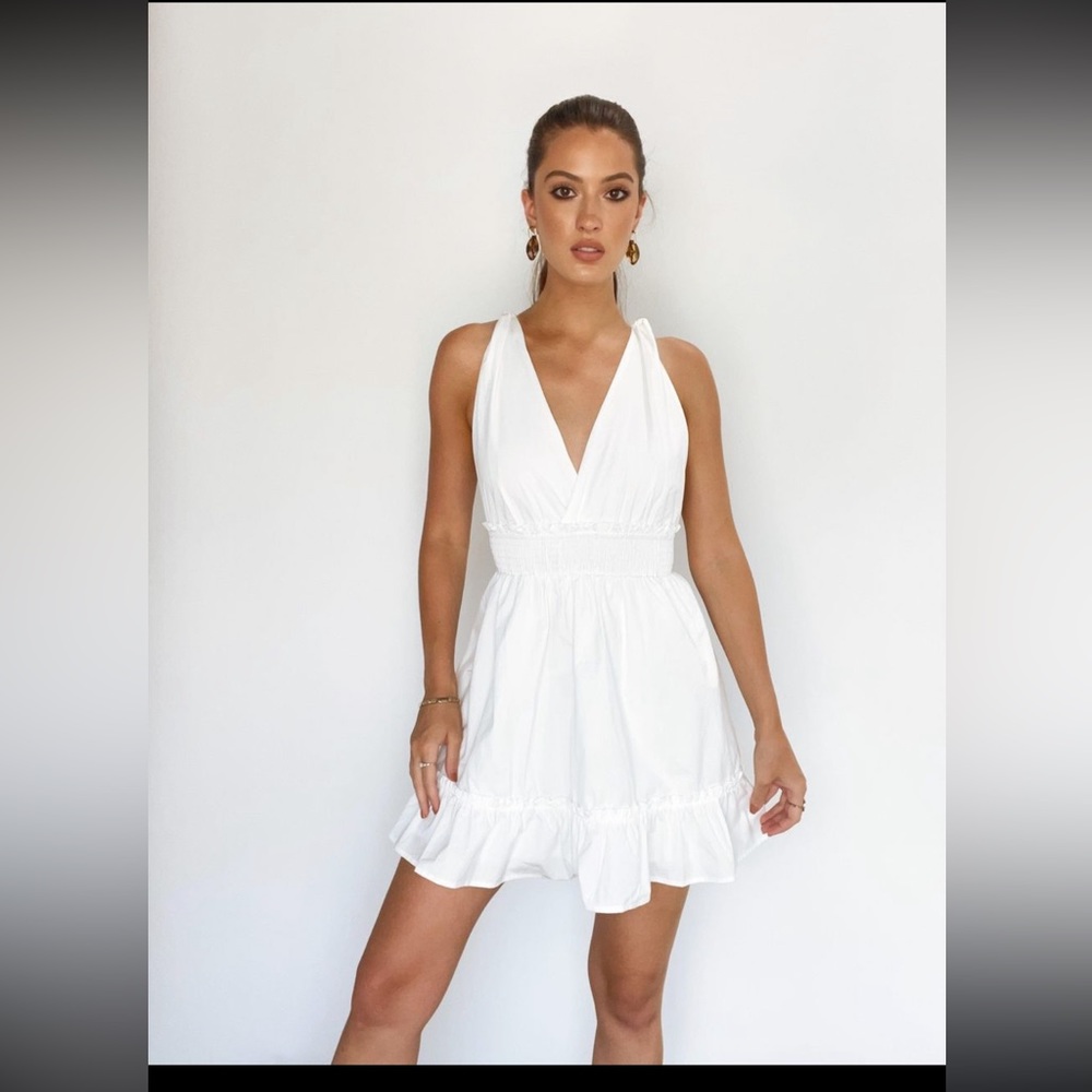BRAND NEW WHITE OPEN BACK DRESS